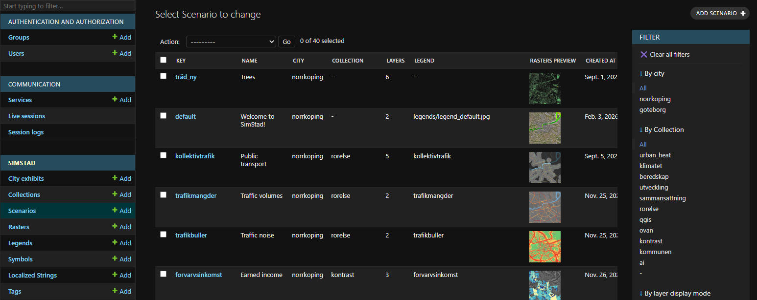 Omni admin view of a Scenario with sequence labels and Layers Omni admin view of a Scenario with sequence labels and Layers